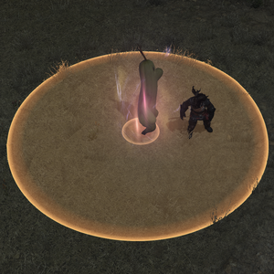 Véritable zone d’attaque orange au sol dans FINAL FANTASY XIV